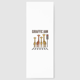 Giraffic Jam Funny Giraffe Crossing Vintage Vector Bookmarks