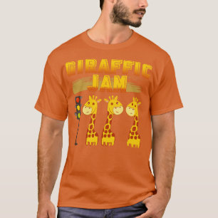 Giraffic Jam Giraffe Art Lovely Funny Zoo Animal T-Shirt