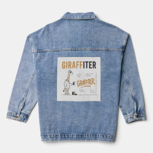 Giraffiter – Funny Giraffe Graffiti Artist Pun Denim Jacket
