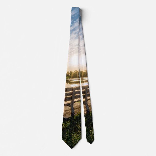 Girardeau County Park Bench Sunset Neck Tie (Front)