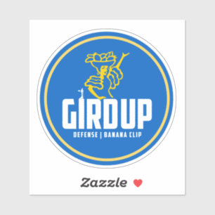Gird Up Defense   Retro Banana Clip Sticker