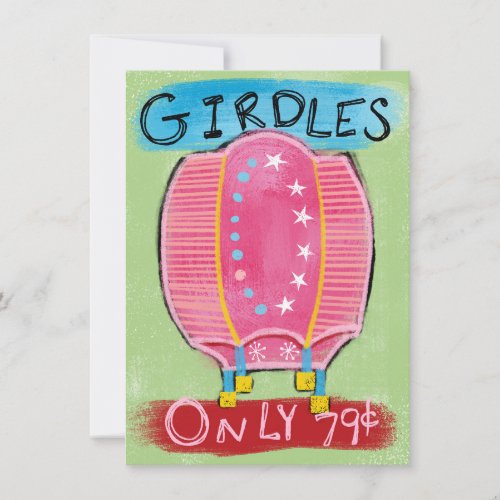 Girdles For Sale Greeting Card _ Funny Fashion