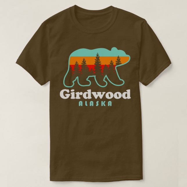 Girdwood Alaska Bear Vacation Trip T-Shirt (Design Front)