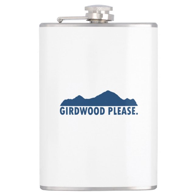 Girdwood Alaska Please Flask (Front)