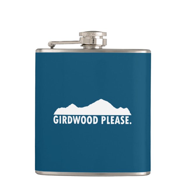 Girdwood Alaska Please Flask (Front)