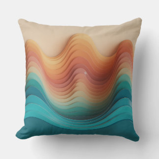 Giri Wave Relief 3D Batik Motif Throw Pillow