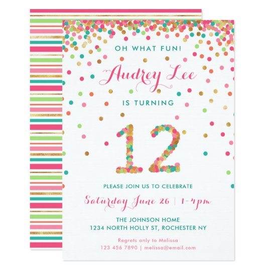 girl-12th-birthday-invitation-twelfth-birthday-zazzle