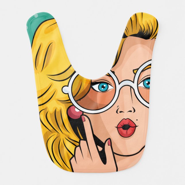 Girl #1 baby bib (Front)