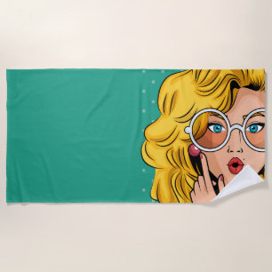 Girl #1 beach towel