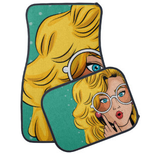 Girl #1 car floor mat
