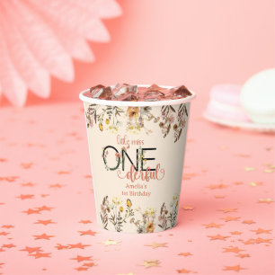 Girl 1st Birthday Little Miss Onederful Paper Cups