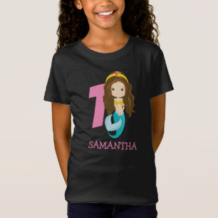 Girl 1st Birthday party mermaid T-Shirt