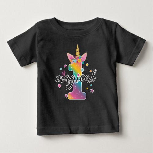 Girl 1st Birthday Shirt _ Unicorn