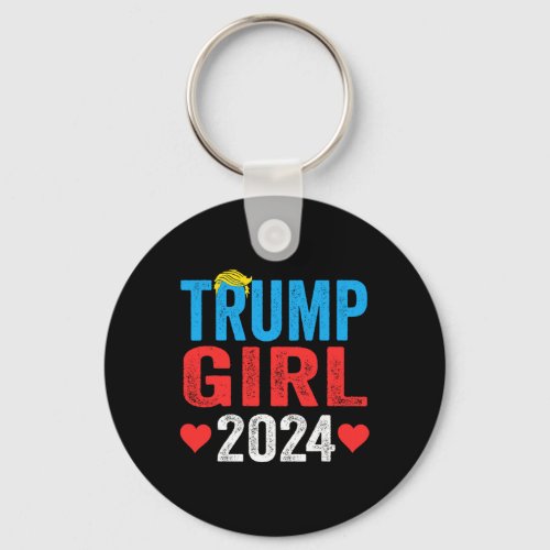 Girl 2024 Shirts Cute Trump Flag Women Girls Kids  Keychain