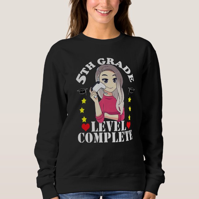 Girl 5th Grade Graduation Girls Video Games Gradua Sweatshirt (Front)
