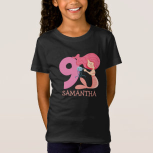 Girl 9th Birthday party mermaid T-Shirt