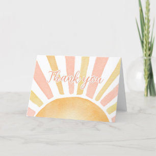 Girl A Little Ray of Sunshine  Letterpress Thank You Card