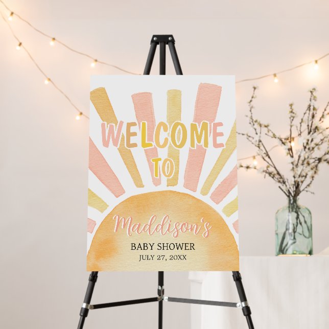 Girl A Little Ray of Sunshine Welcome Sign (In Situ (Stand))