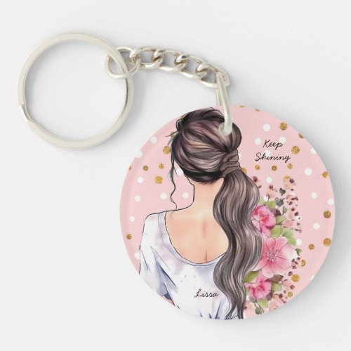Girl Acrylic Keychain