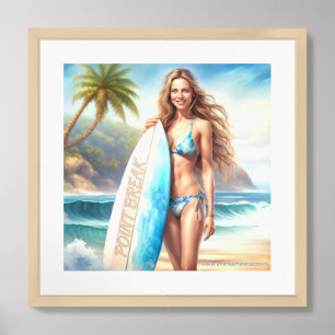 Girl Action Point Break Framed Art
