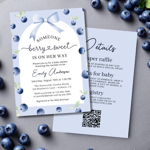 Berry Sweet baby shower invitation