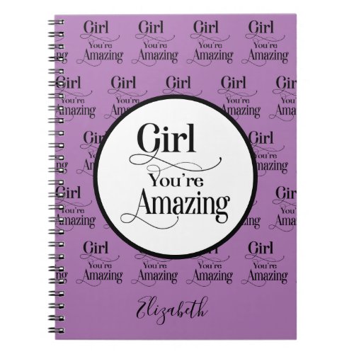 Girl Amazing Monogram Bridesmaid Notebook