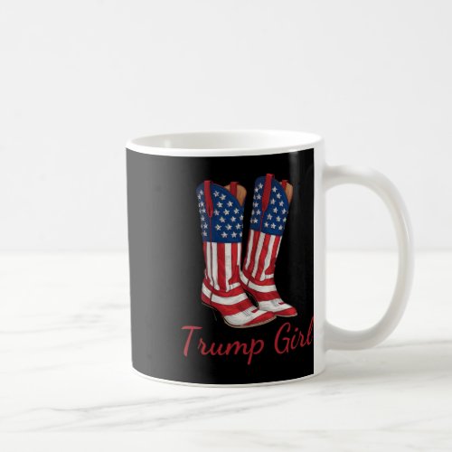 Girl American Flag Vote Trump Girl Republican Cowg Coffee Mug