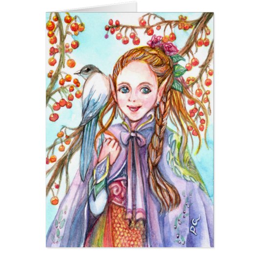 Girl and Bird Cards (Front)