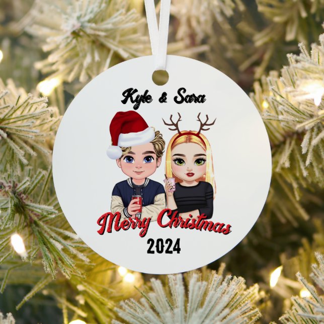 girl and boy Couples Ornament (Insitu)