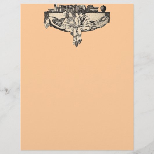 Girl and Boy Reading (Front)