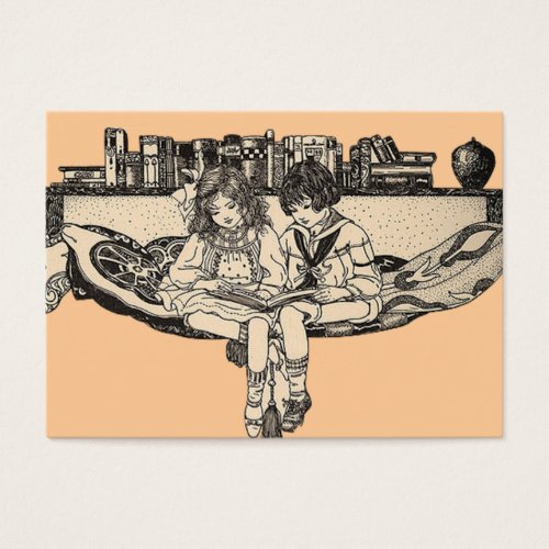 Girl and Boy Reading Business Card