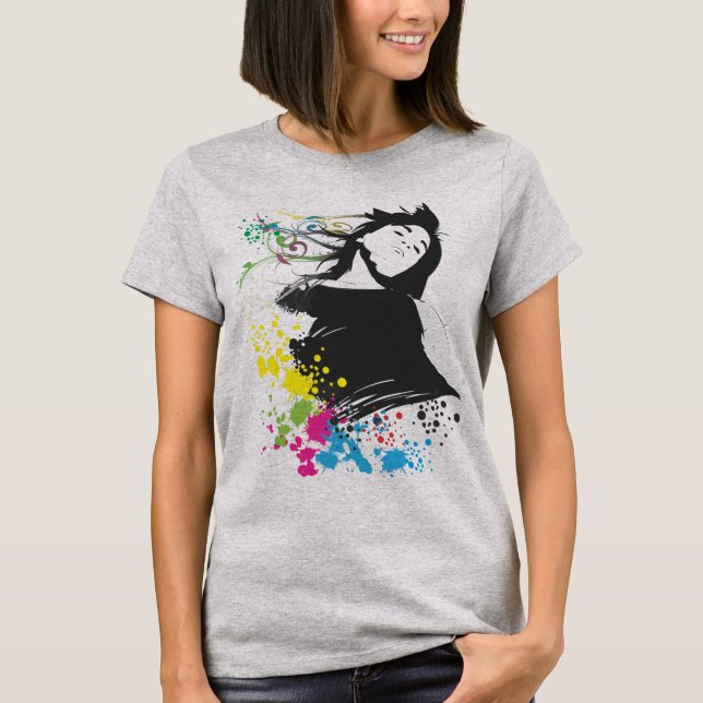Girl and Colors. T-Shirt (Front)