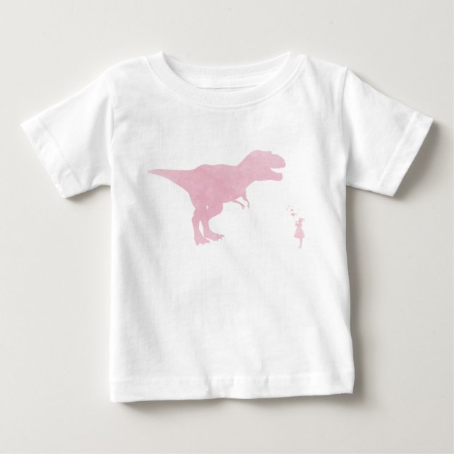 Girl and Dinosaur - Dinosaur Love Shirt (Front)