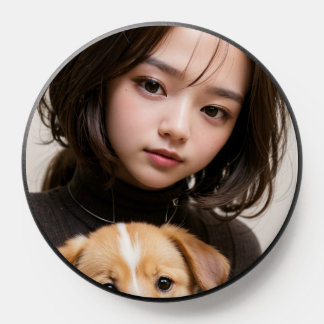 Girl and dog PopSocket