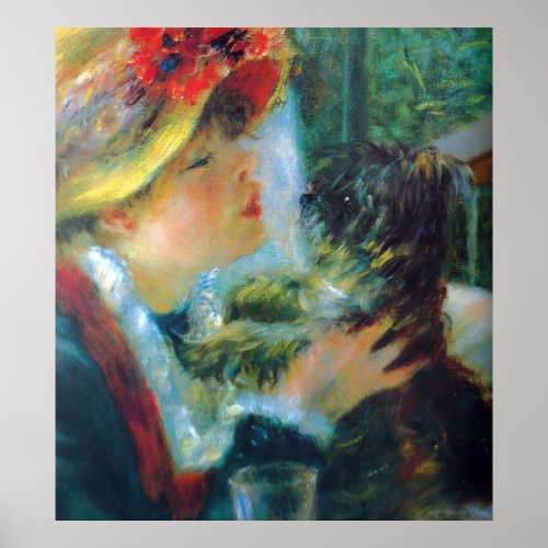 Girl and Dog Renoir Impressionism Fine Art Poster