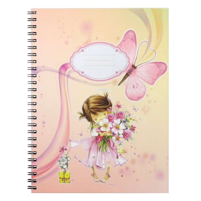 Girl and flowers notebook (Front)