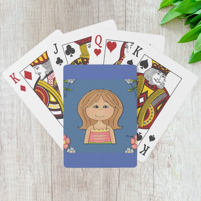 Girl And Flowers Poker Cards (Creator Uploaded)