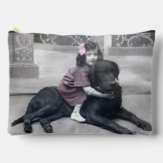 Girl and her Dog Accessory Pouch