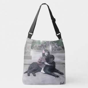 Girl and her Dog Crossbody Bag