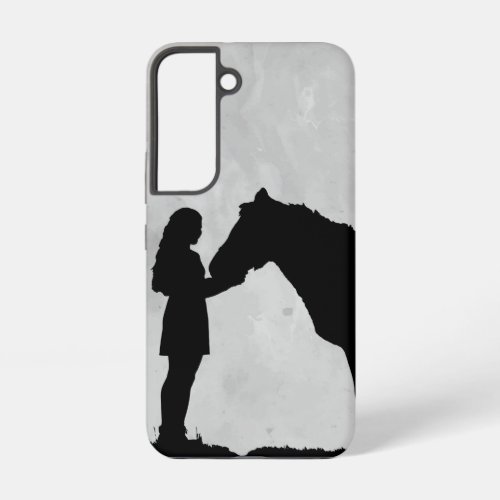 Girl and her Horse Motivational Silhouette Samsung Galaxy S22 Case