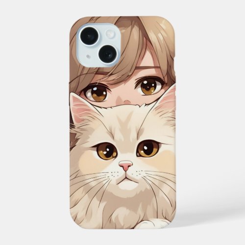 Girl and Her Kitty Cat Phone Case