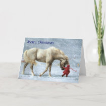 Girl and Horse Christmas Card