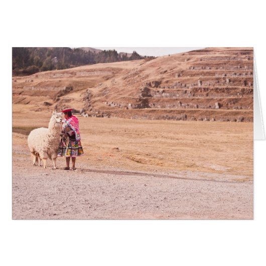 Girl and llama cards (Front Horizontal)