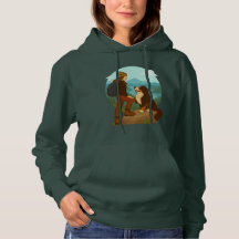Girl and Mountain Dog Adventure Illustration