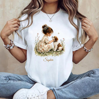 Girl and Puppy T-Shirt
