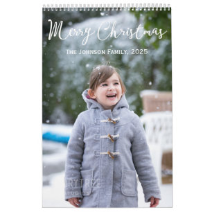 Girl And Snow Merry Christmas Calendar 2025