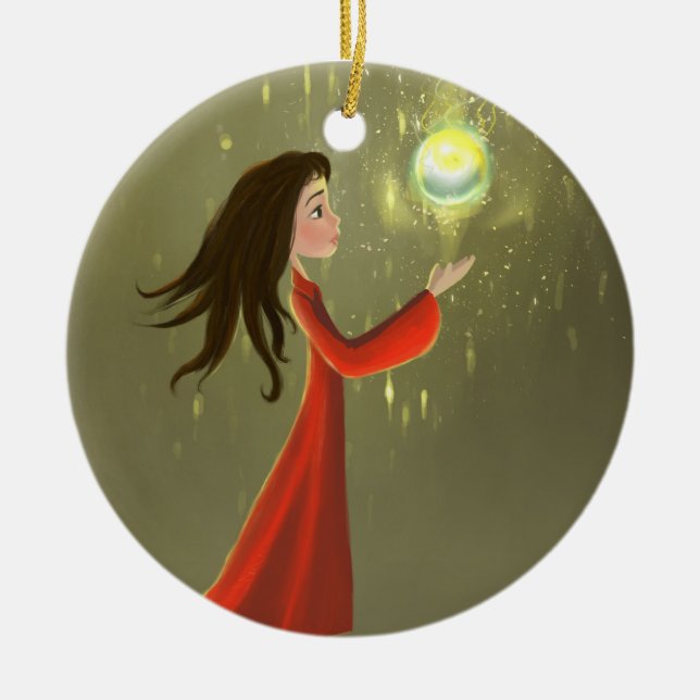 girl and sun Ornament (Front)