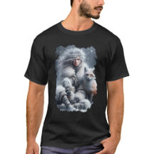 girl and wolfs