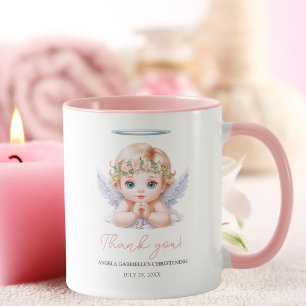 Girl Angel Baptism Christening Thank You Favor Mug