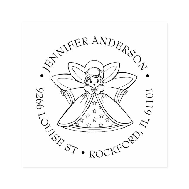 Girl Angel Religious Vintage Christian Rubber Stamp (Imprint)